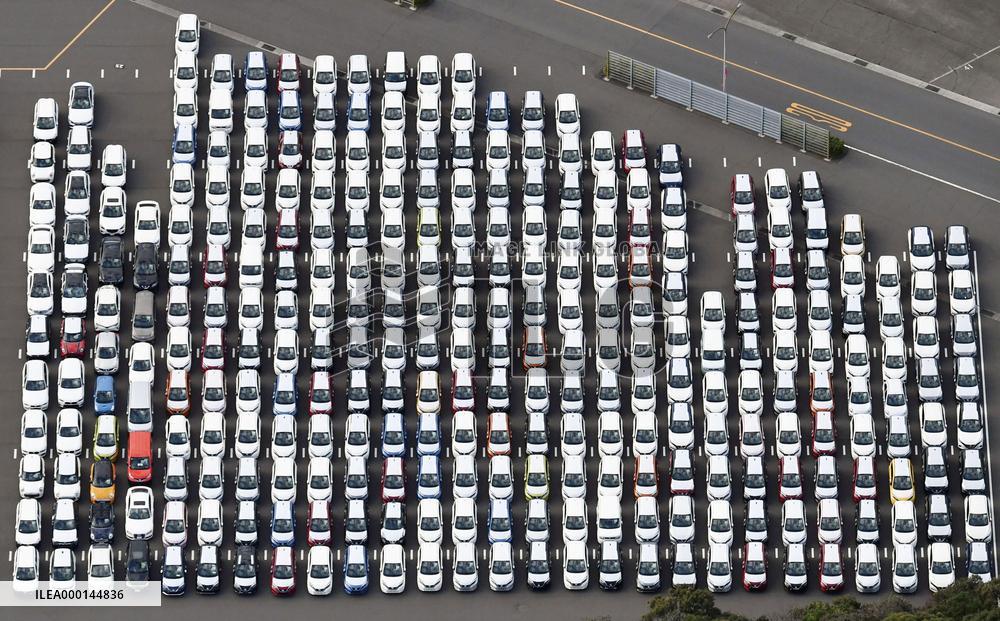 Cars at Nissan plant