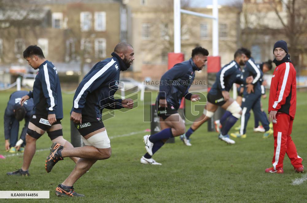 Rugby: Japan training for Russia test
