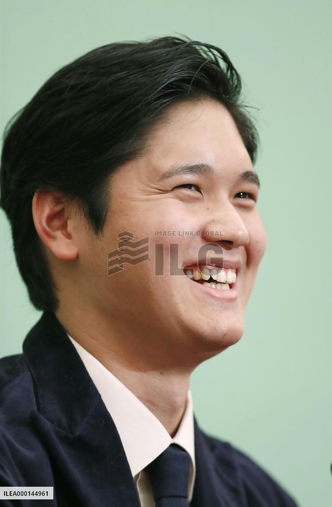 Baseball: Angels' Ohtani in Tokyo