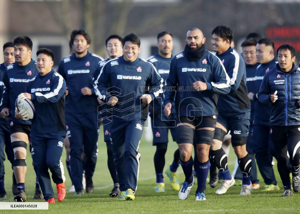 Rugby: Japan training for Russia test