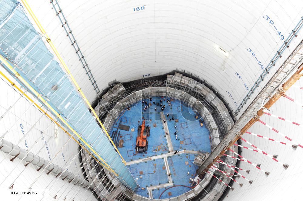 Maglev train facility under construction