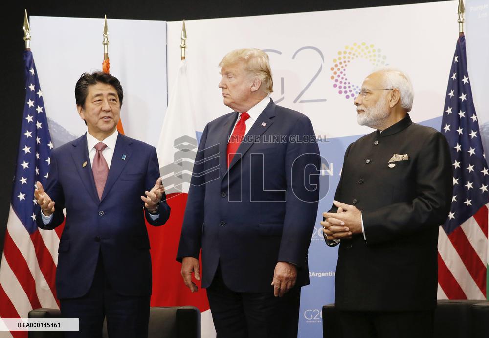 Japan, U.S., India talks