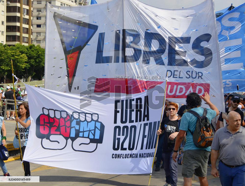 Protest against G20 summit in Buenos Aires