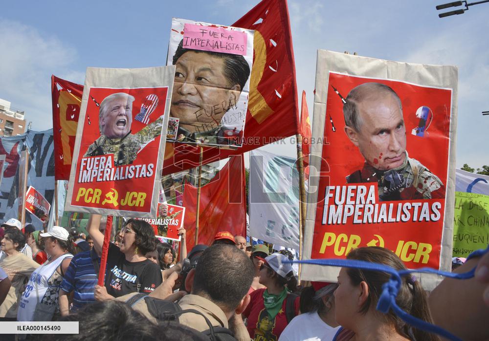 Protest against G20 summit in Buenos Aires