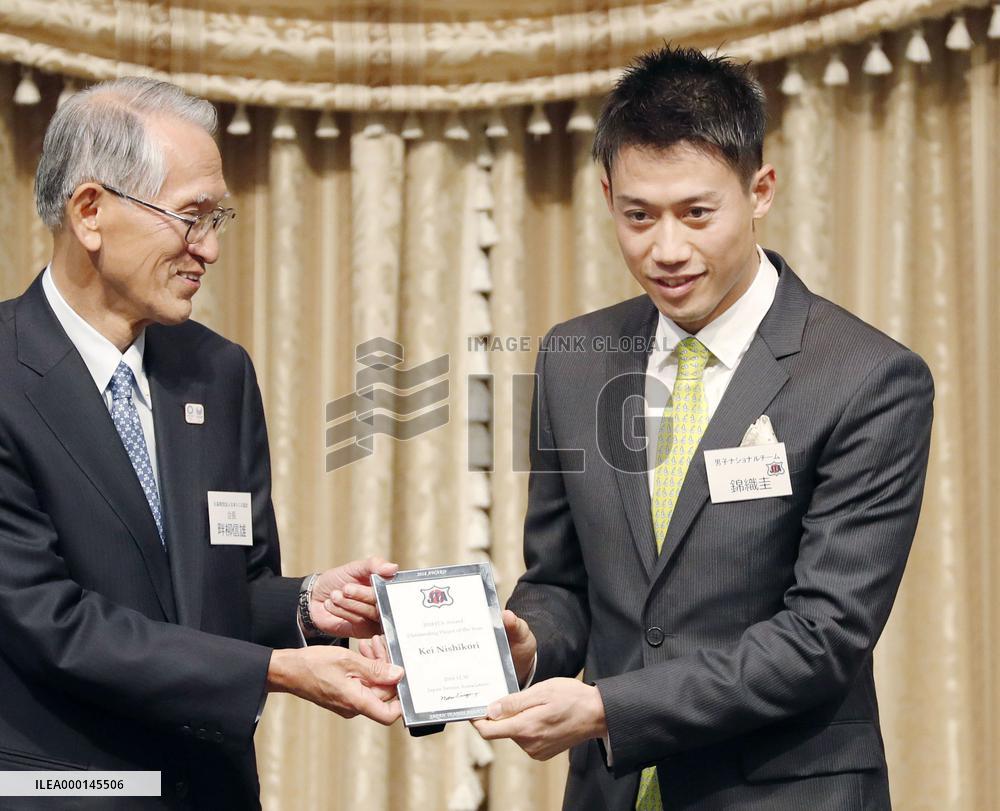 Nishikori awarded JTA's Outstanding Player of Year