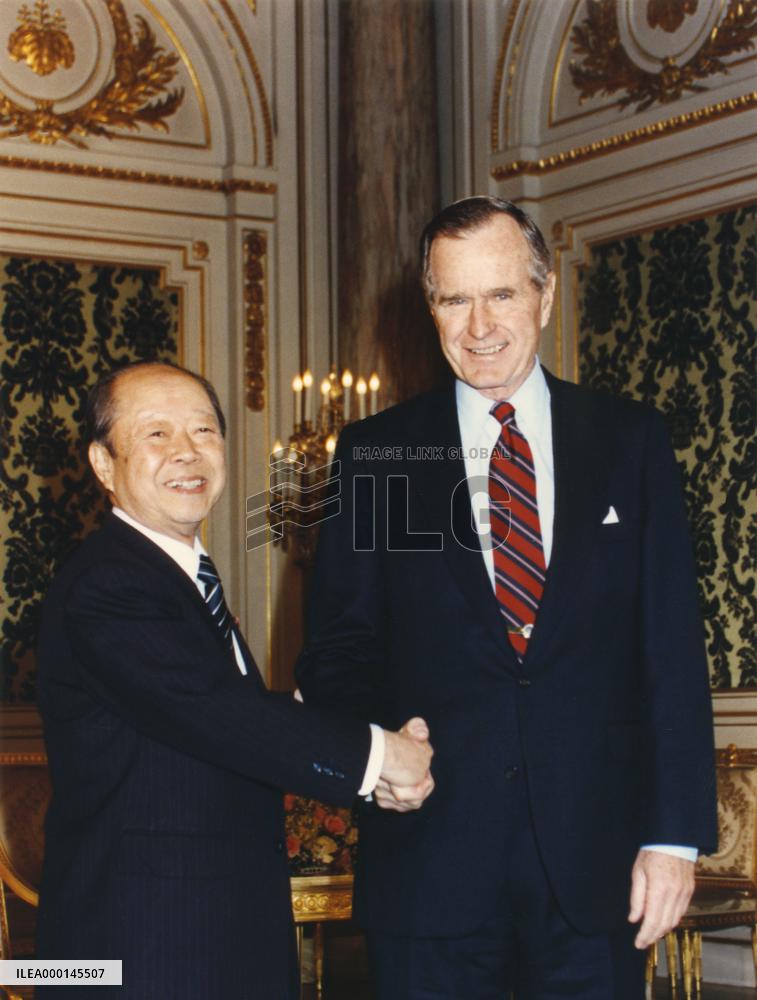 U.S. President George H. W. Bush in Tokyo