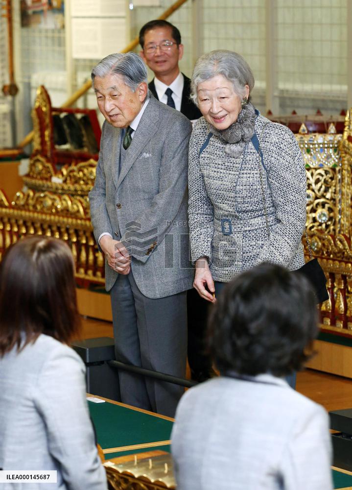 Emperor and empress at music event
