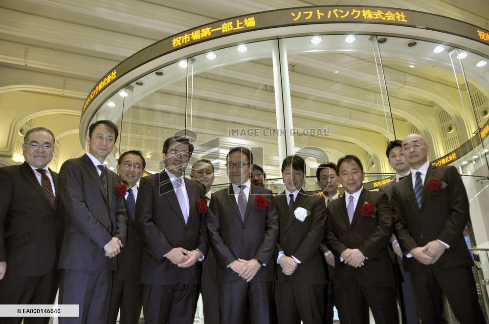 SoftBank unit's stock market debut