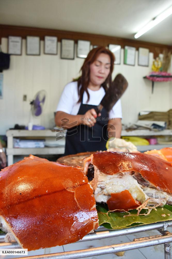 Lechon roast pig in Philippines