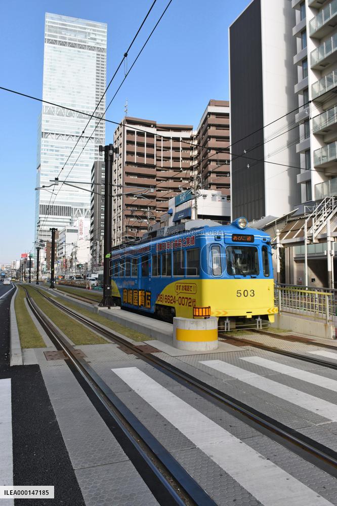 Tram train in Osaka