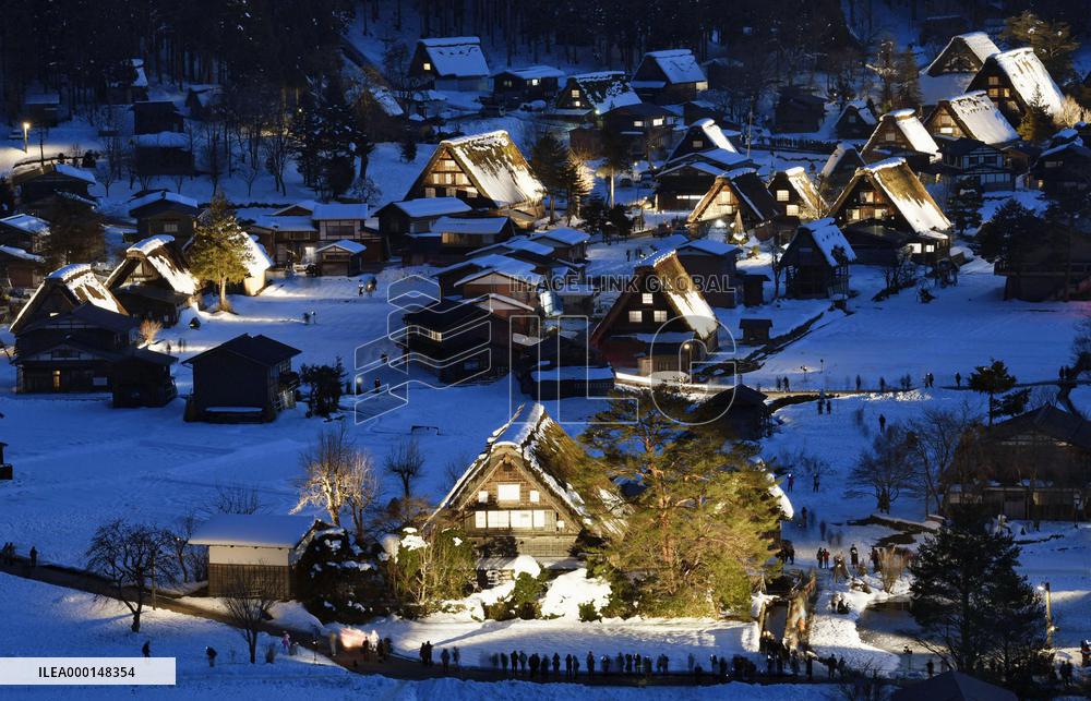 World Heritage farmhouses lit up