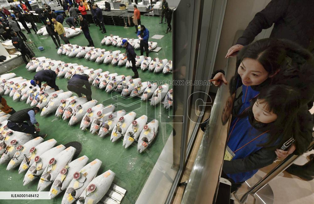 Tuna auctions open to public in Japan