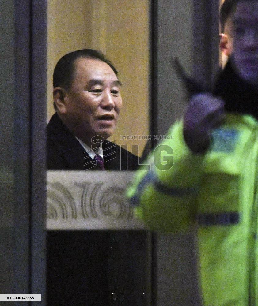 Kim Yong Chol at Beijing int'l airport