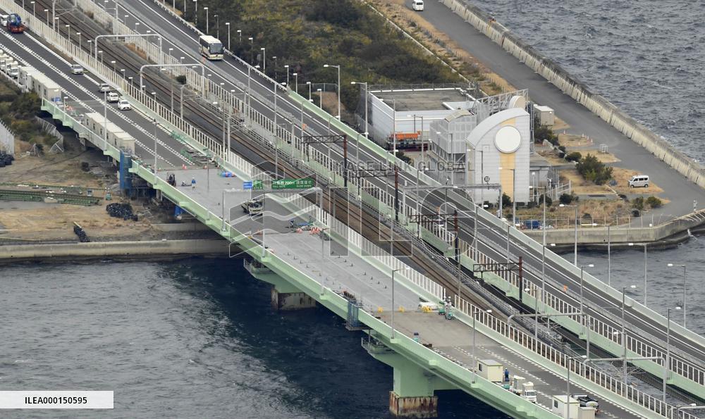 Access bridge to Kansai airport
