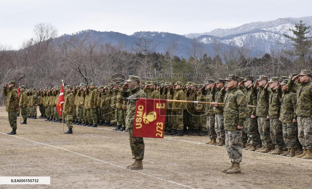Closing ceremony of U.S.-Japan exercise
