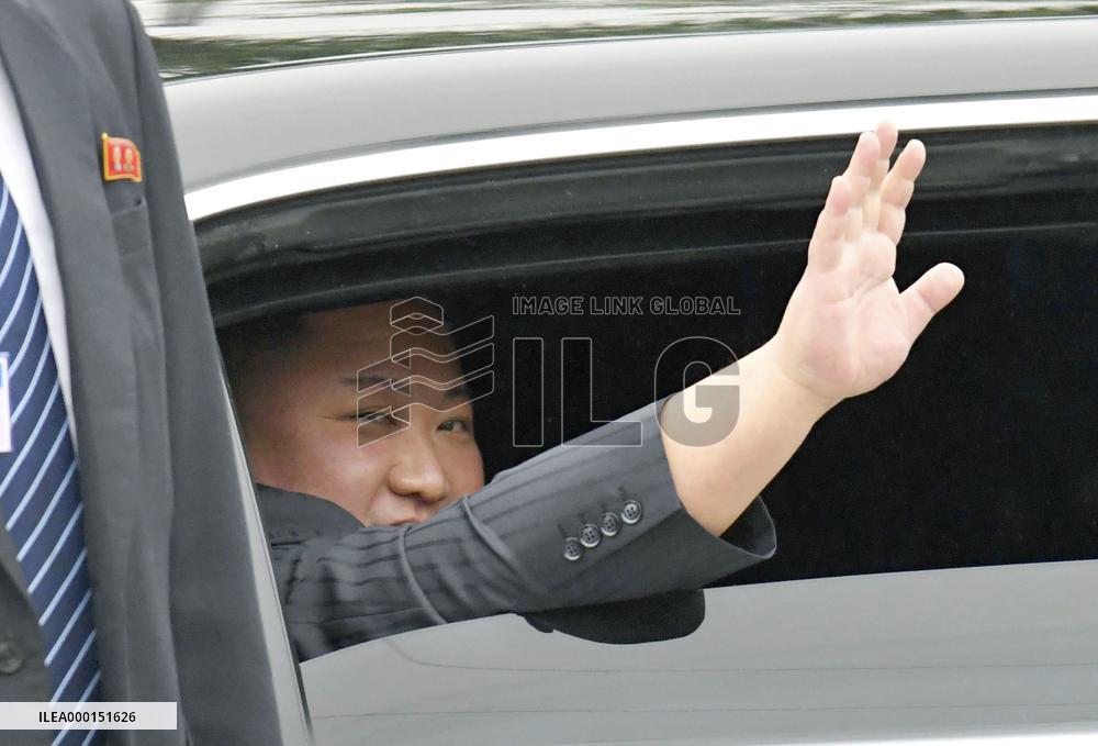 Kim Jong Un's arrival in Vietnam