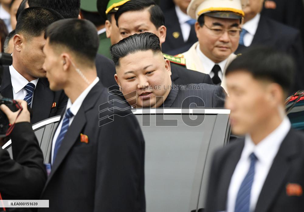 Kim Jong Un's arrival in Vietnam