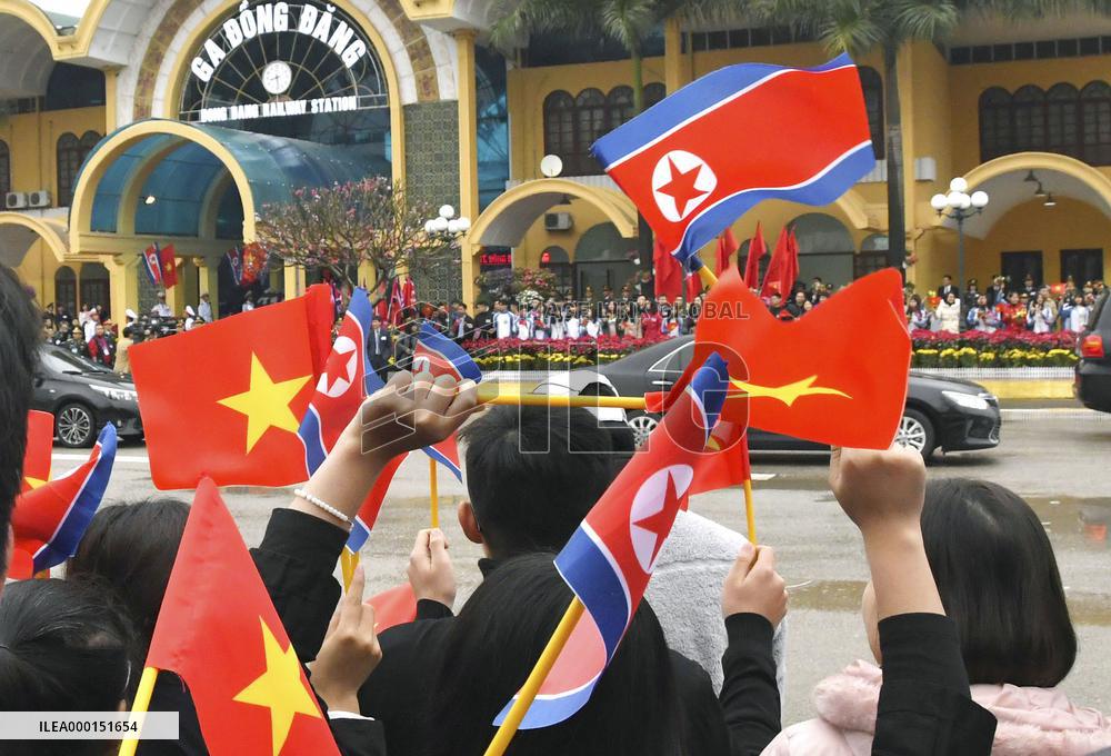 Kim Jong Un's arrival in Vietnam
