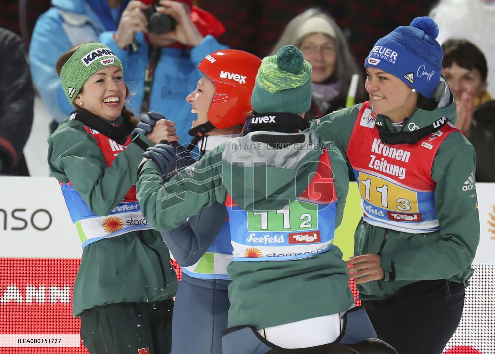 Ski jumping: Women's team event at Nordic worlds