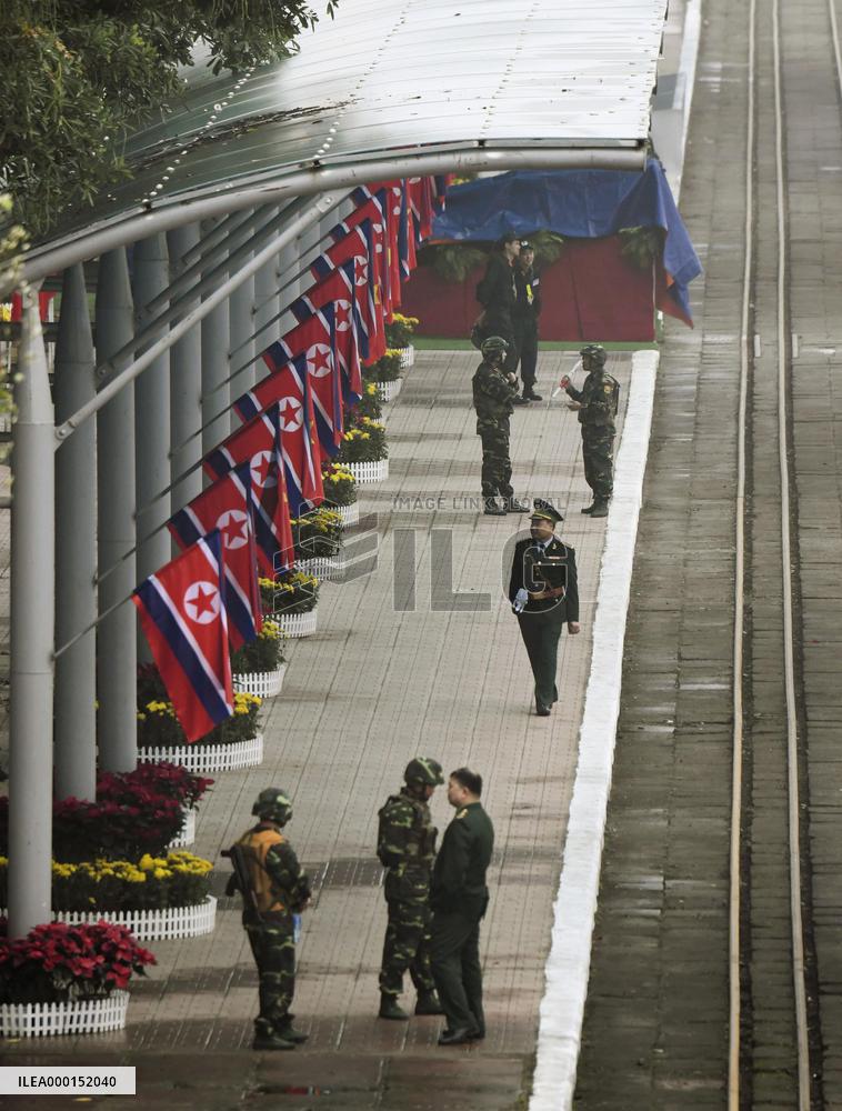 Kim Jong Un on way home