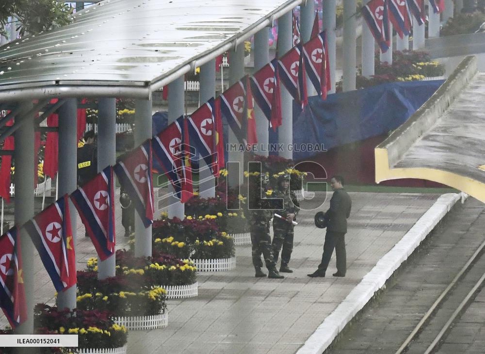 Kim Jong Un on way home