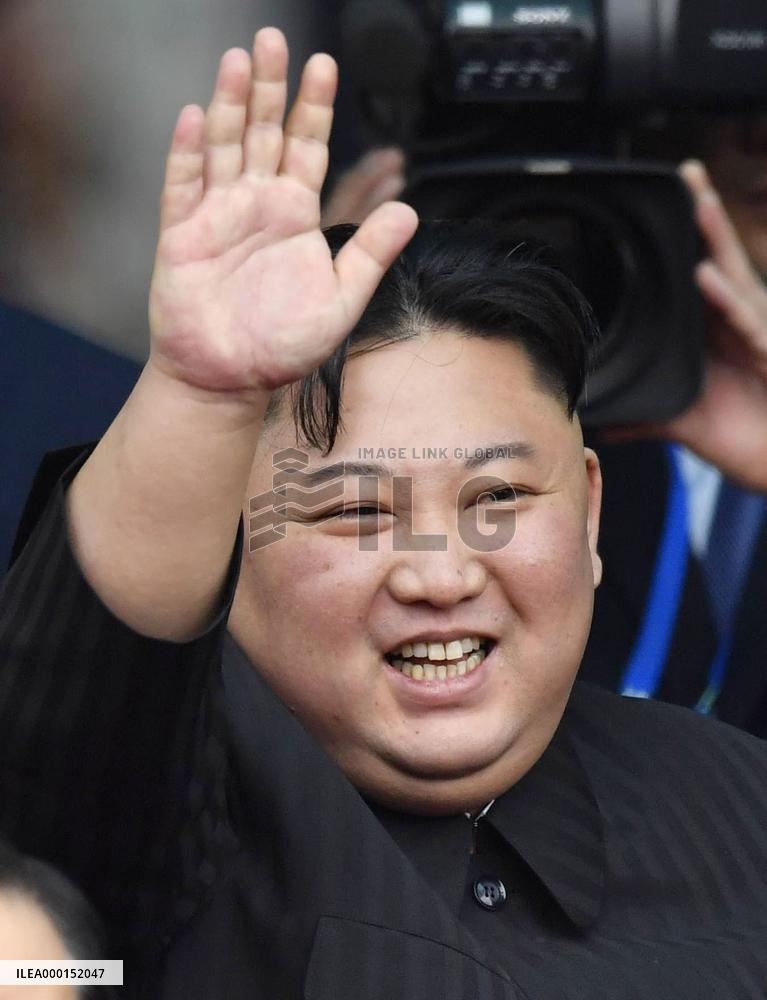 Kim Jong Un on way home