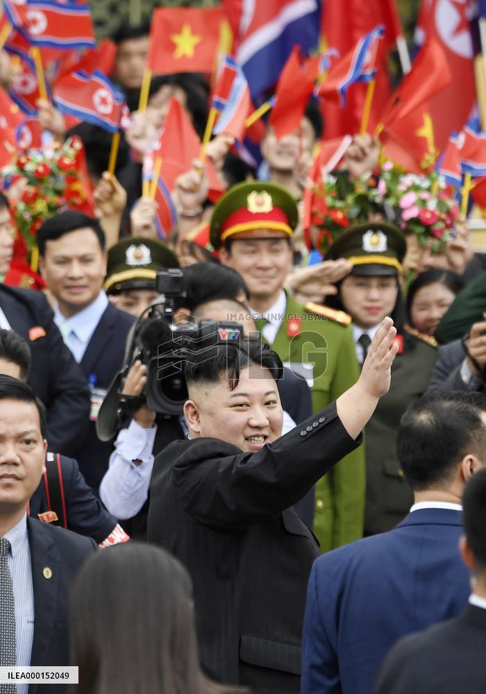 Kim Jong Un on way home