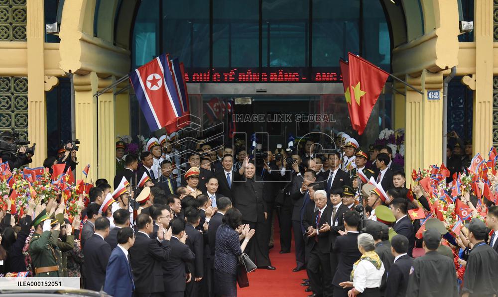 Kim Jong Un on way home