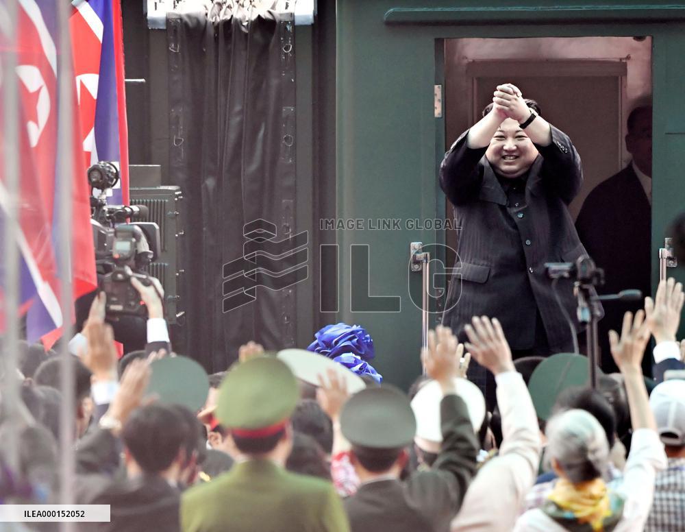 Kim Jong Un on way home