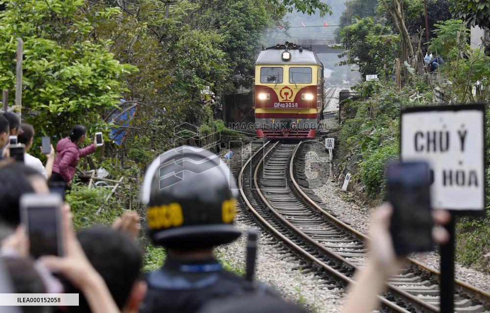 Kim Jong Un on way home