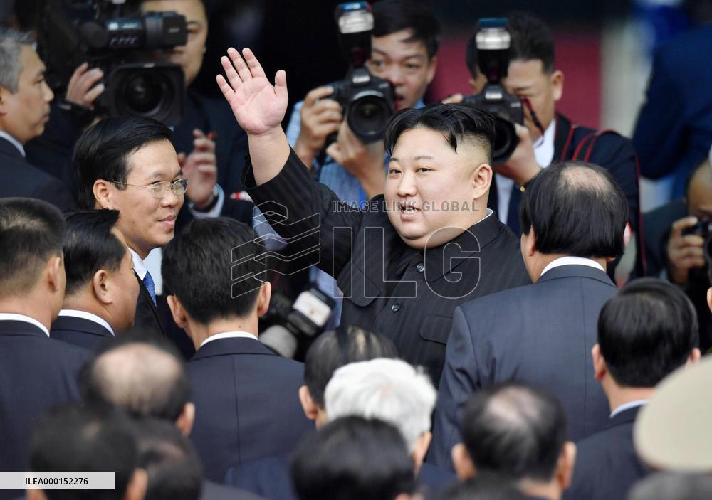 Kim Jong Un on way home