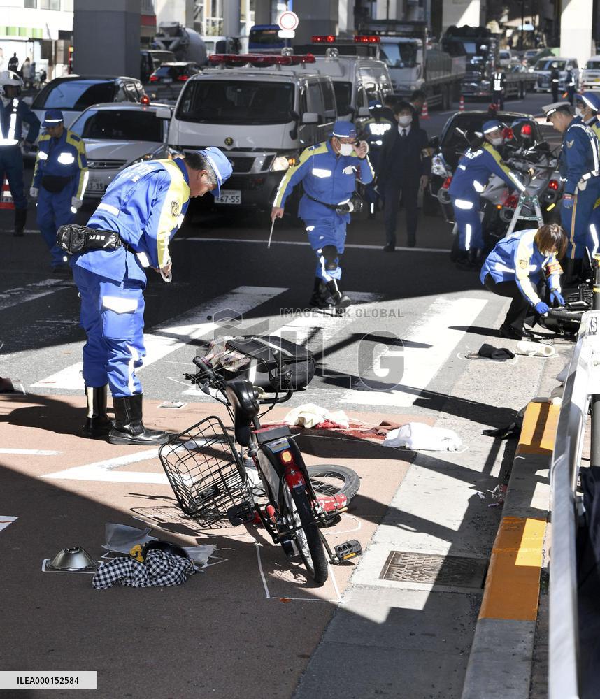 Car accident in Tokyo