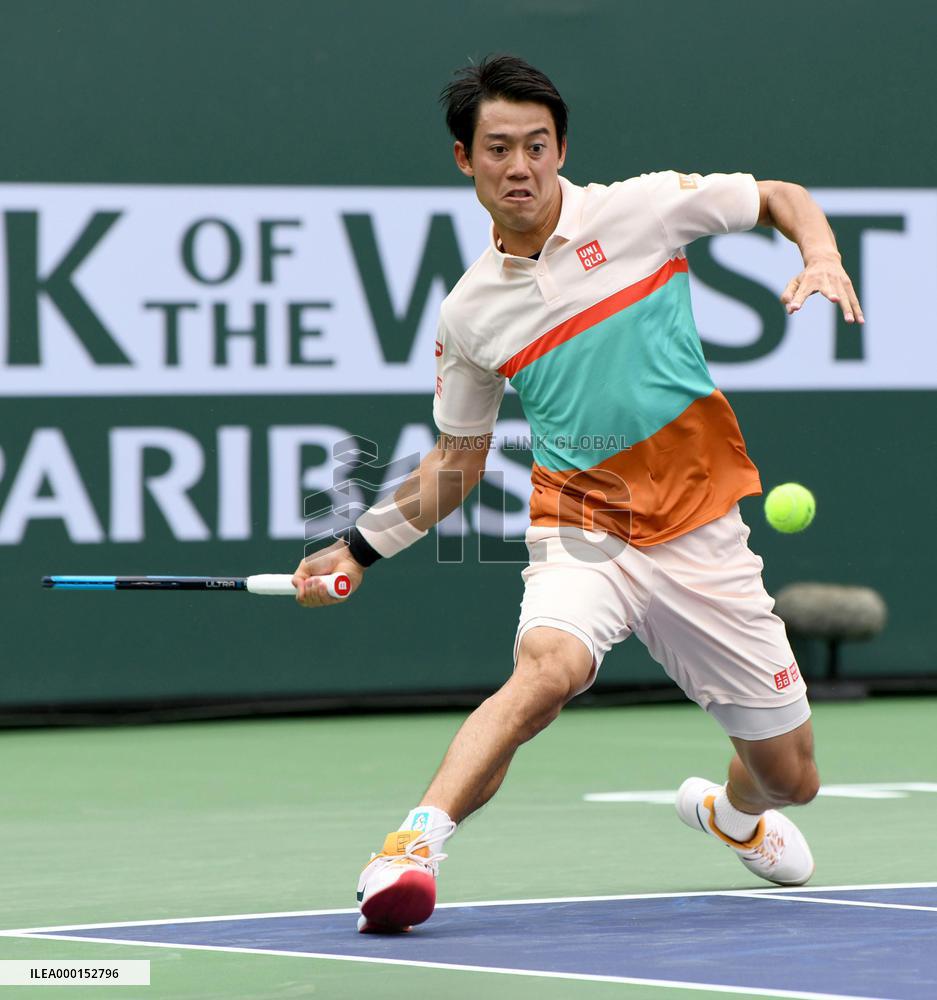 Tennis: Nishikori at BNP Paribas Open