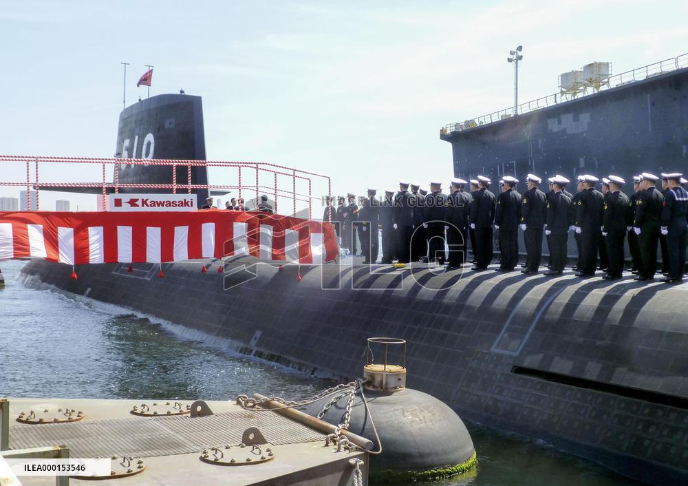 New submarine delivered to MSDF