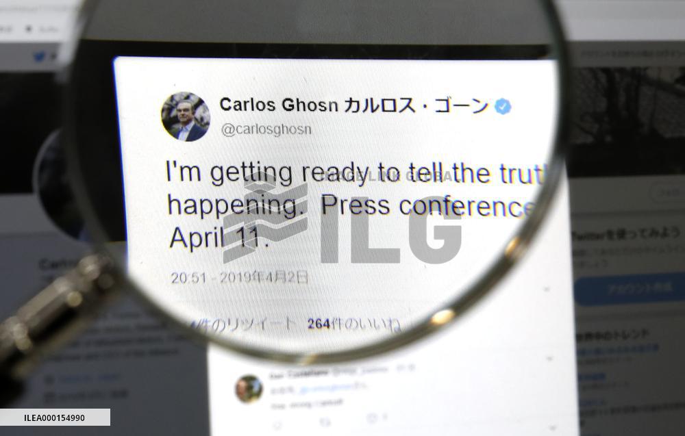 Ex-Nissan boss Ghosn's tweet