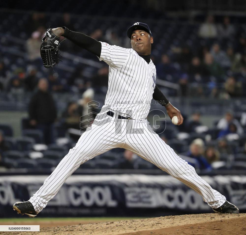 Baseball: Yankees closer Aroldis Chapman