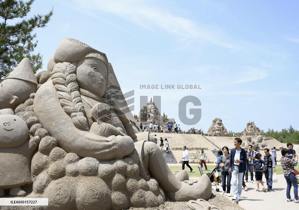 Sand festival in southwestern Japan