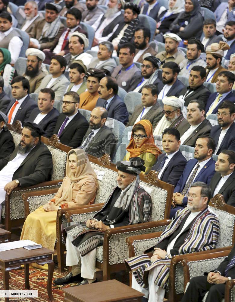 Afghan president at grand assembly
