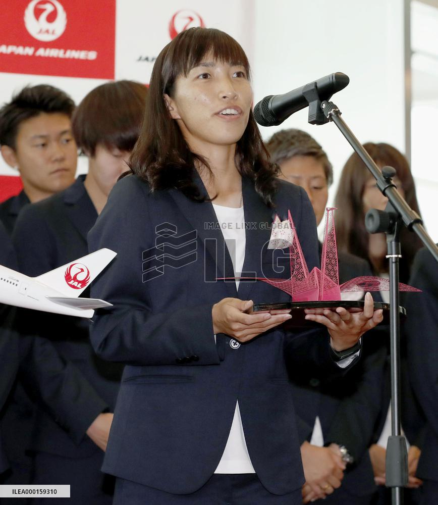 Football: Japan's departure to Women's World Cup