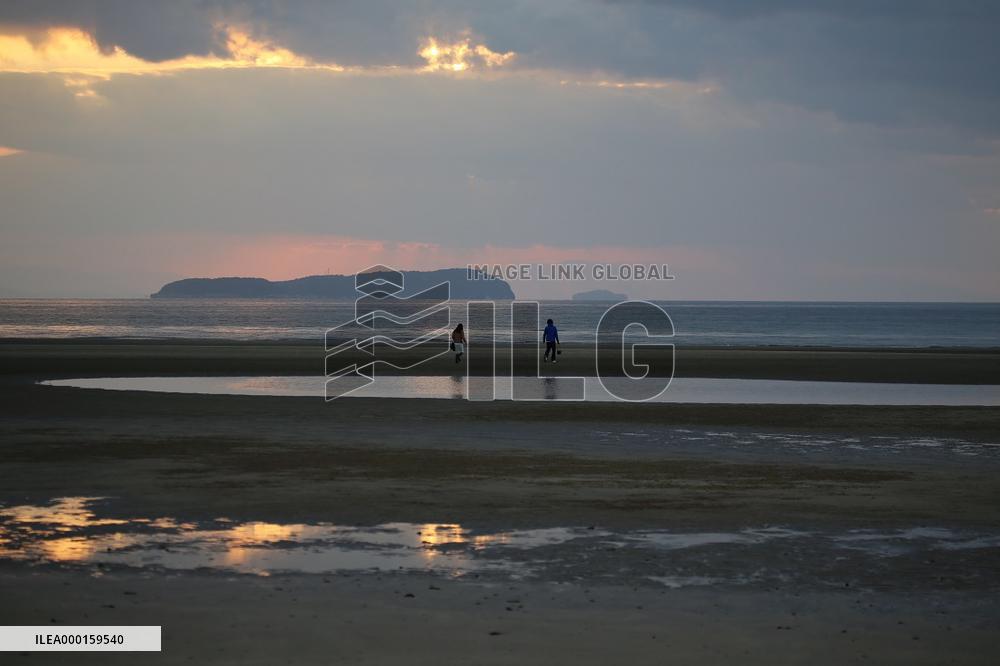 Chichibugahama beach in Japan