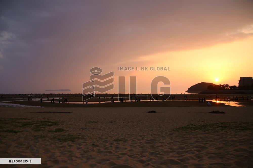 Chichibugahama beach in Japan