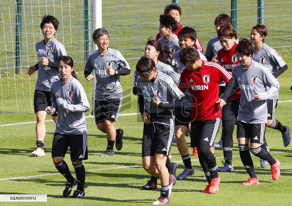 Football: Japan training for Women's World Cup