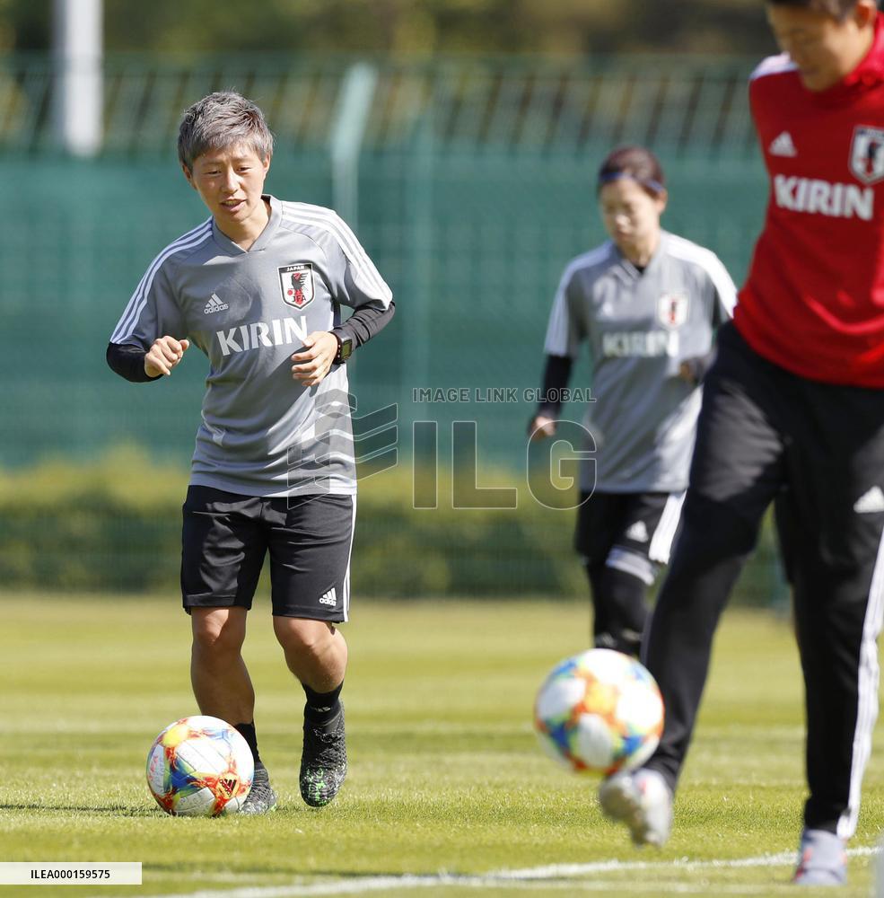 Football: Japan training for Women's World Cup