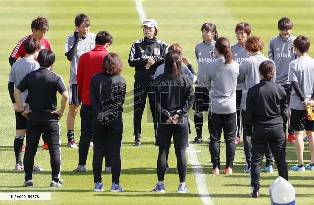Football: Japan training for Women's World Cup