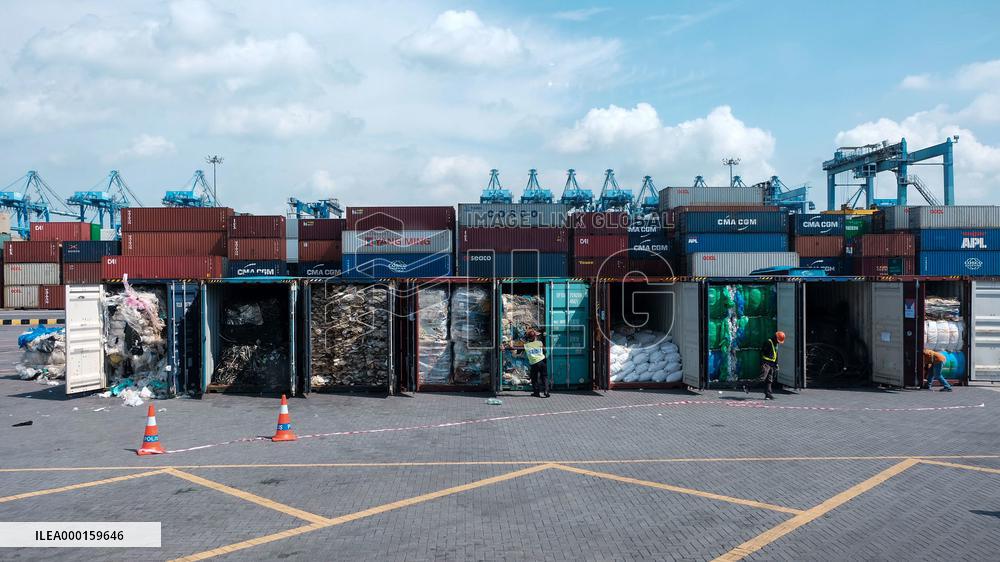 Plastic waste brought illegally into Malaysia