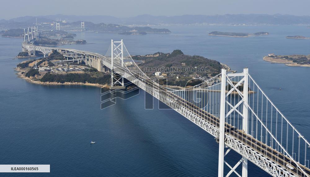 Seto Ohashi bridge in western Japan