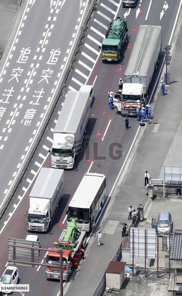 5-car pileup in eastern Japan