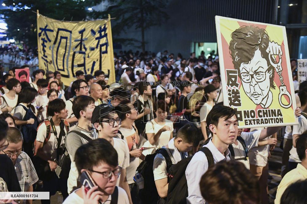 H.K. march against extradition bill