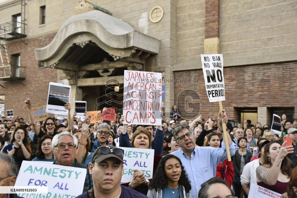 Protest against migrant detention in U.S.