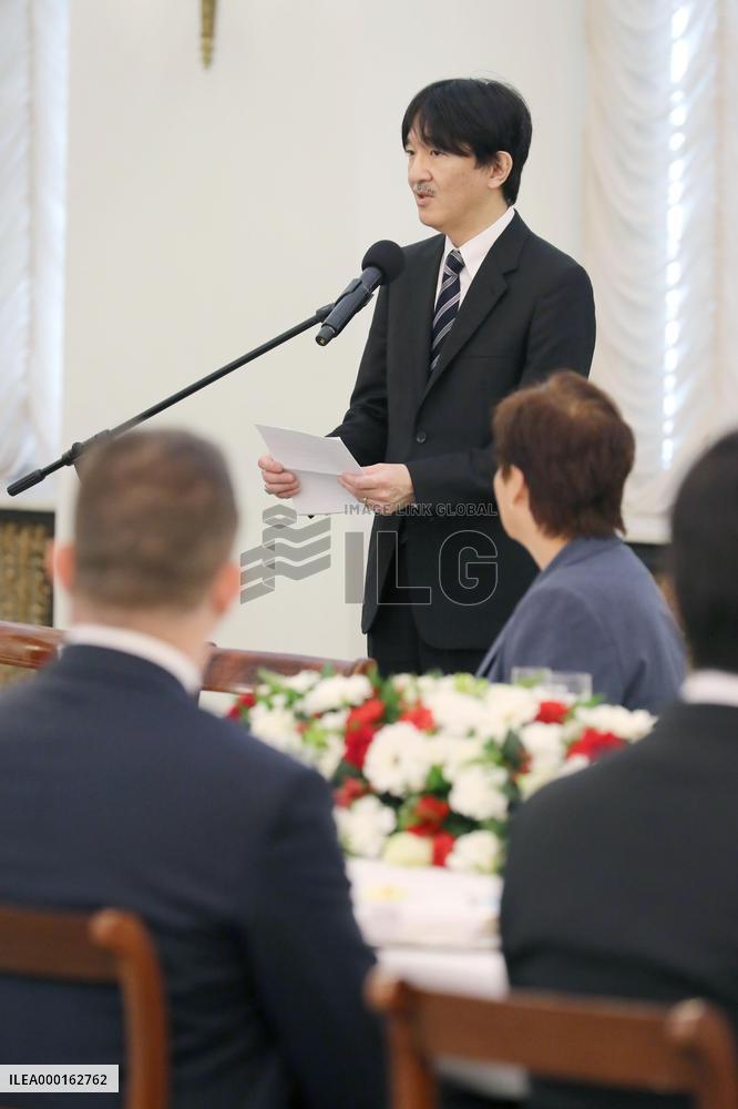 Japan's crown prince in Warsaw